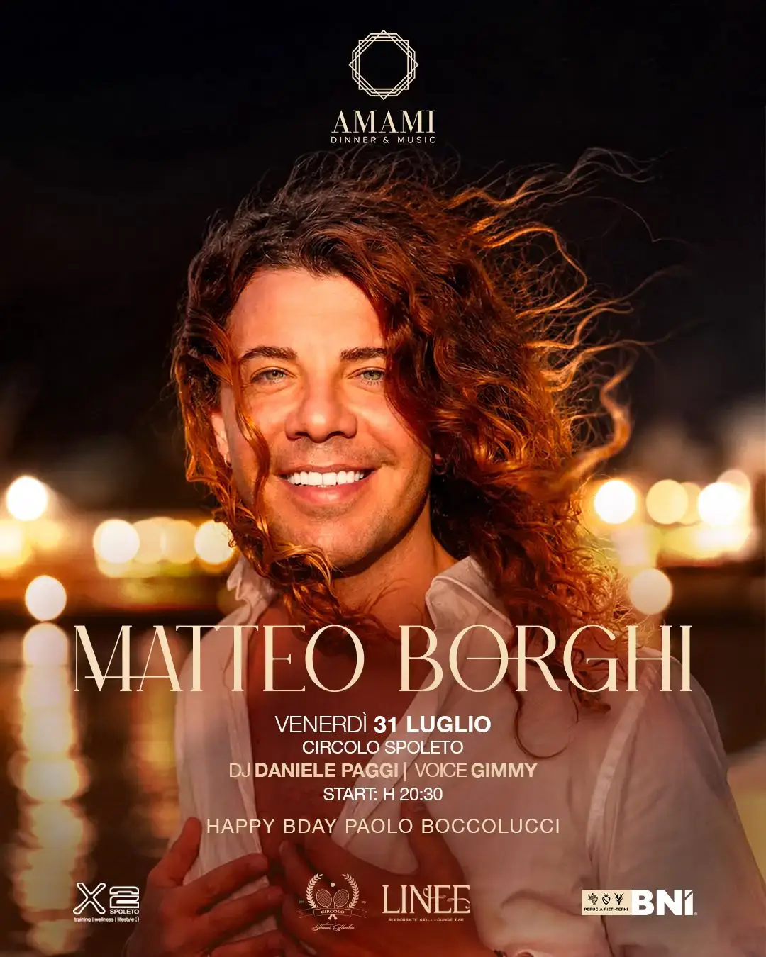 Amami, notte di emozioni, musica e gusto al Circolo Spoleto