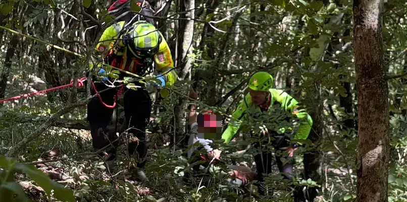 Precipita per 15 metri e si incastra su un albero, salvato dal Soccorso Alpino