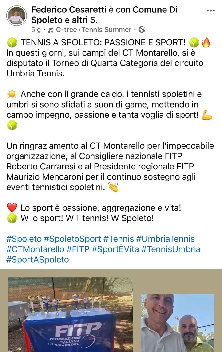 Scuola tennis “Assessore festeggia su sito da demolire” | Ducato “È casa a Castel Ritaldi”